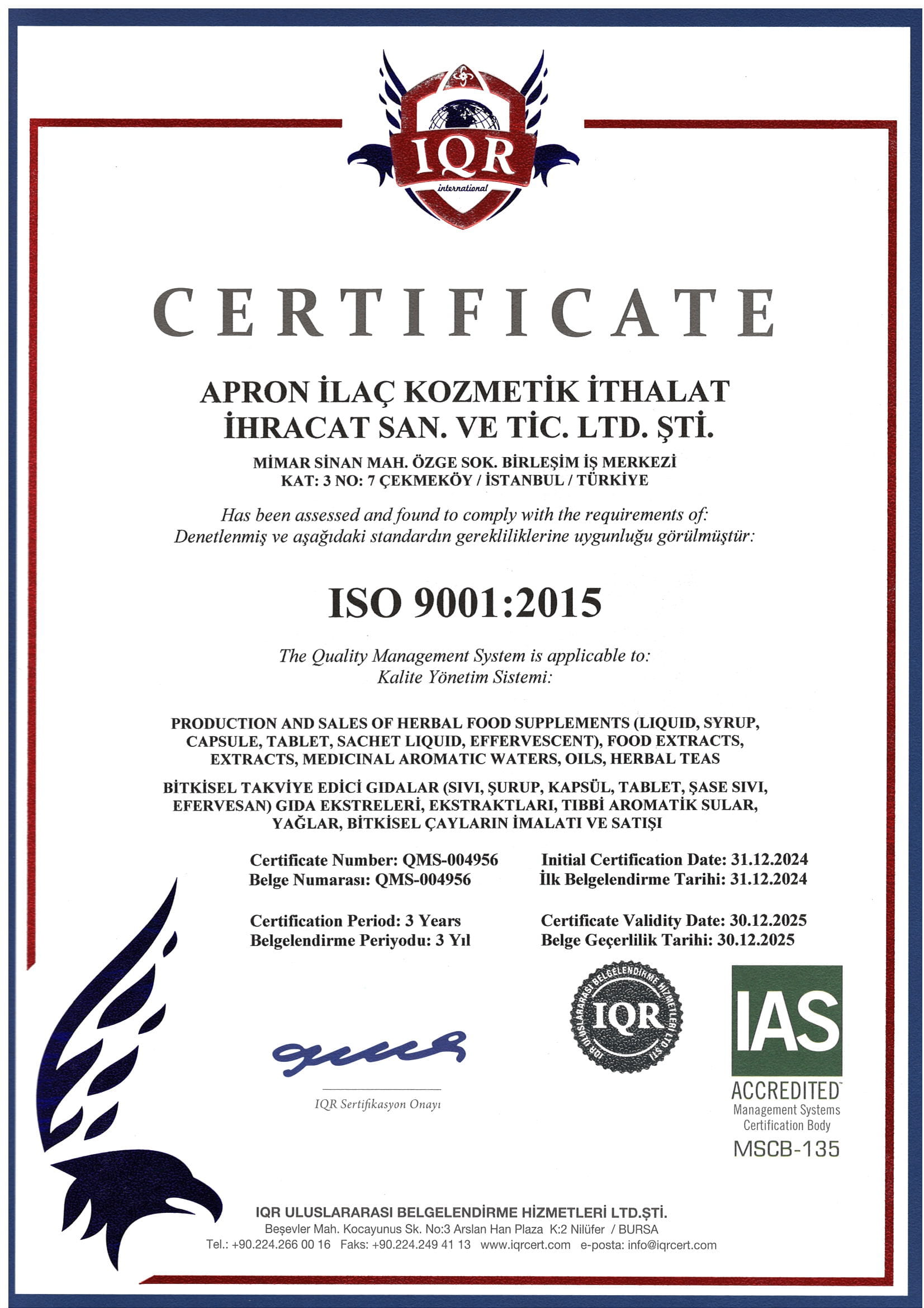 ISO 9001:2015